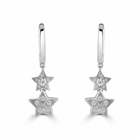 Cosmos Diamond Hoop Earrings