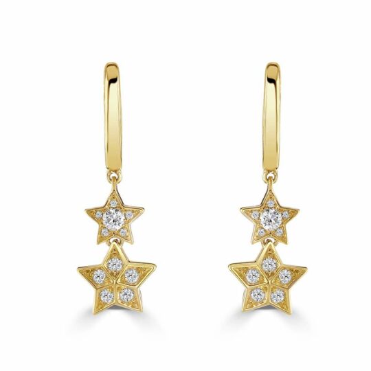 Cosmos Diamond Hoop Earrings