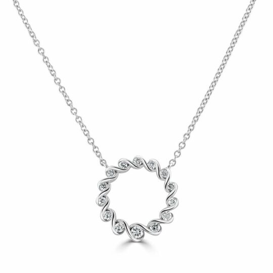 Ribbon Diamond Necklace