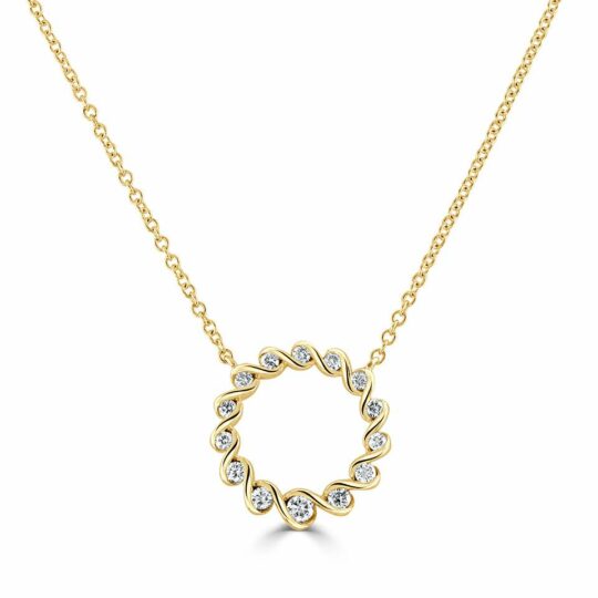 Ribbon Diamond Necklace