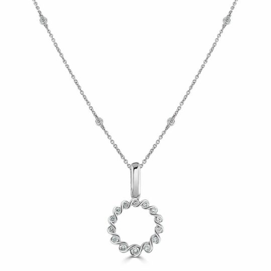 Ribbon Diamond Pendant