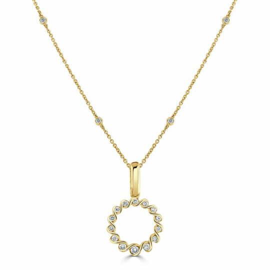 Ribbon Diamond Pendant