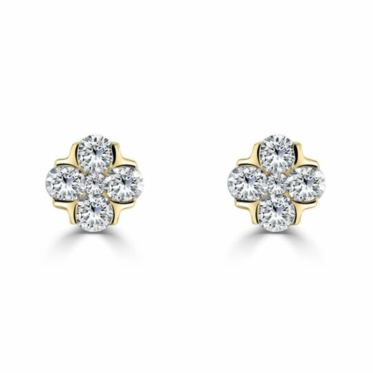 Posy Diamond Stud Earrings