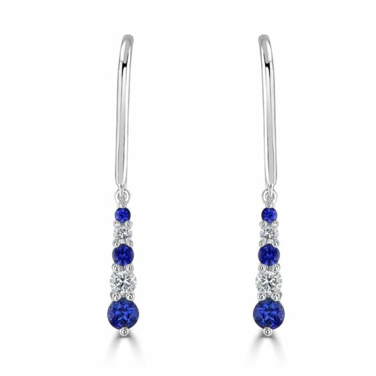 Diamond & Sapphire Tiara Earrings