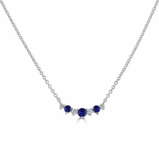 Diamond & Sapphire Tiara Necklace
