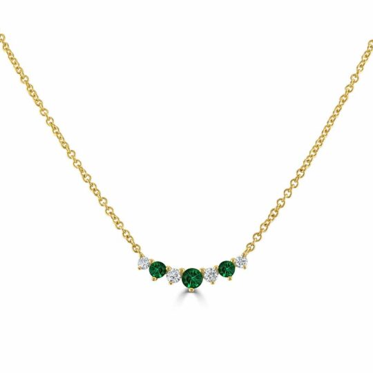 Diamond & Emerald Tiara Necklace