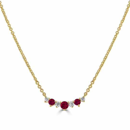Diamond & Ruby Tiara Necklace