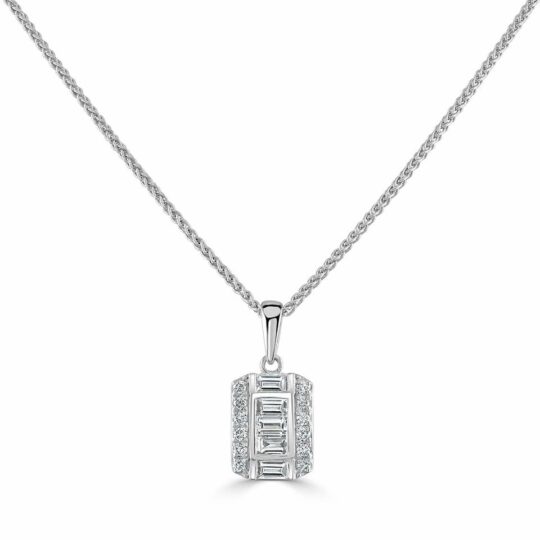 Empire Art Deco Inspired Baguette Pendant