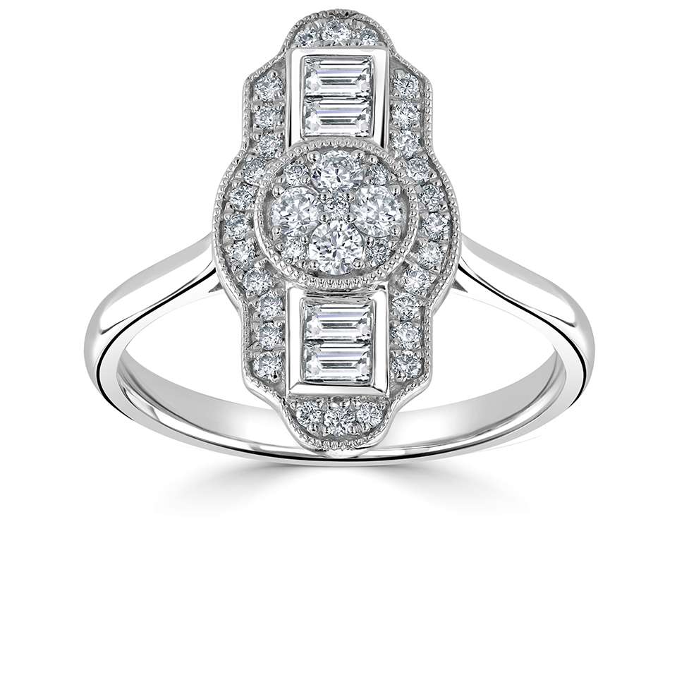 Baguette style hotsell engagement rings