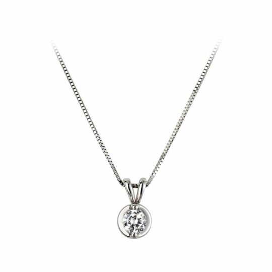 Timeless Single Stone Diamond Pendant