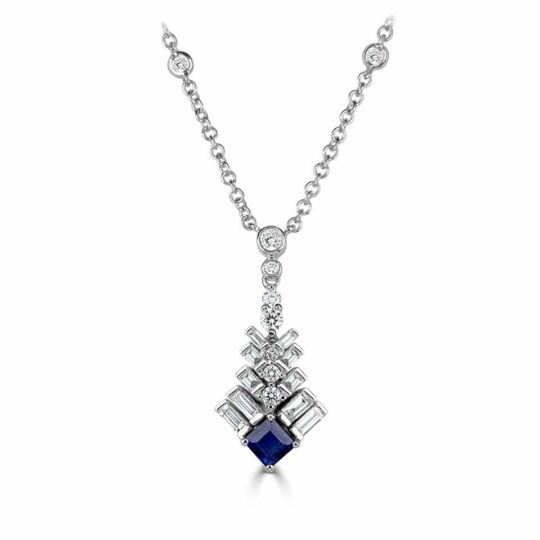 Diamond & Sapphire Jazz Necklace