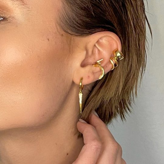 Scream Pretty Sparkling Spike Hoop Earrings