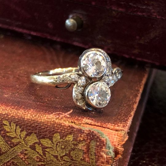 Circa 1900's Old Cut Diamond “Moi Et Toi” Ring