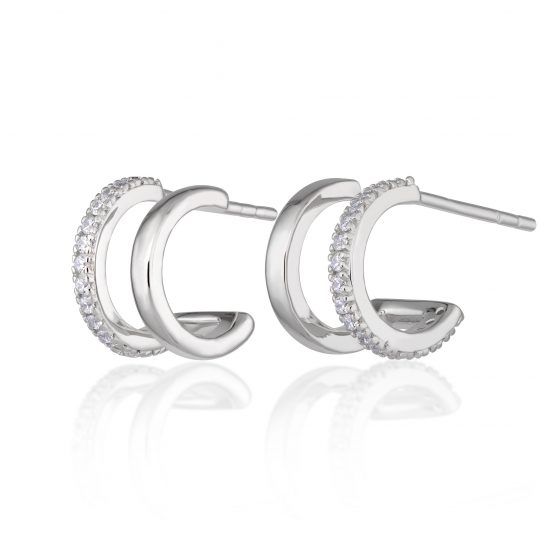 Scream Pretty Double Huggie Hoop Stud Earrings