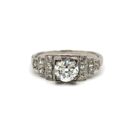 Art Deco Inspired Certificated Diamond Ring