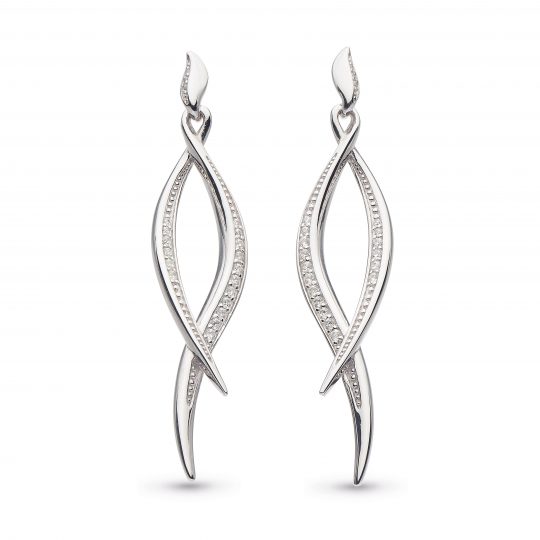 Kit Heath Entwine Twine Twist CZ Drop Earrings