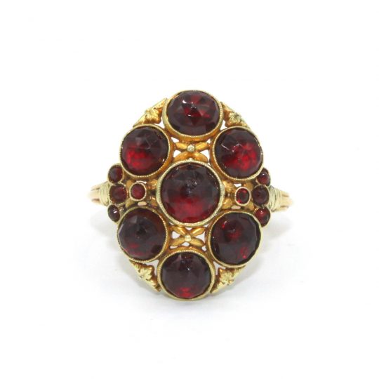 14ct Garnet Cluster Ring