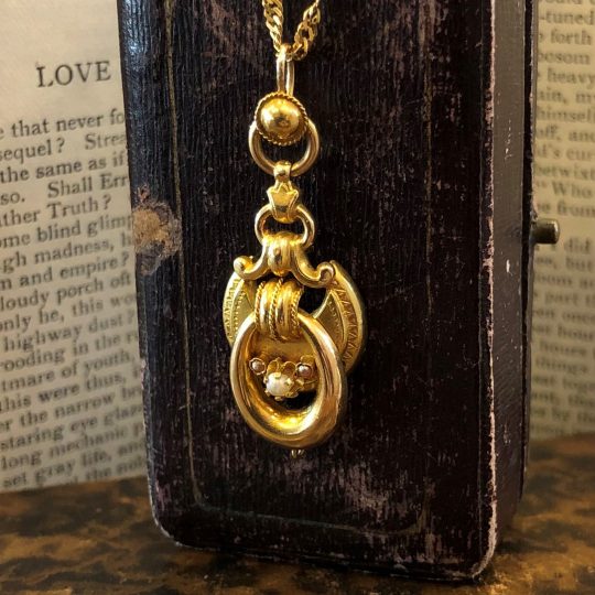 15ct Yellow Gold Victorian Pearl Pendant