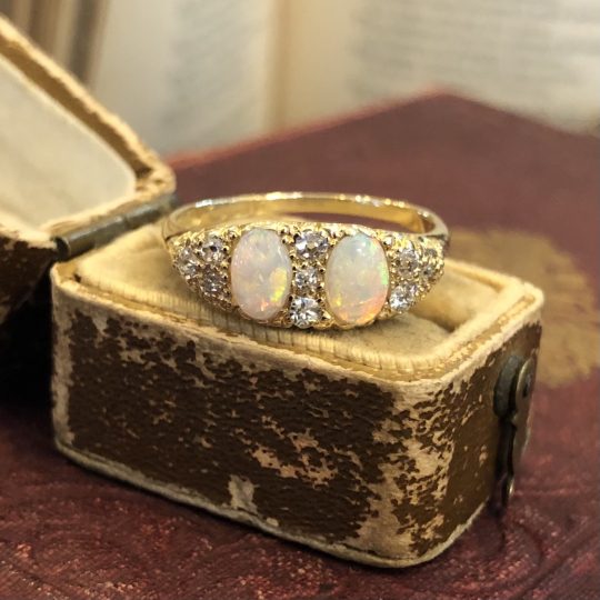 Circa 1910's Opal & Diamond Ring