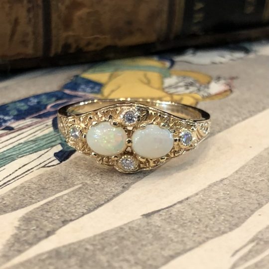 Opal & Diamond Ring Dated 1963