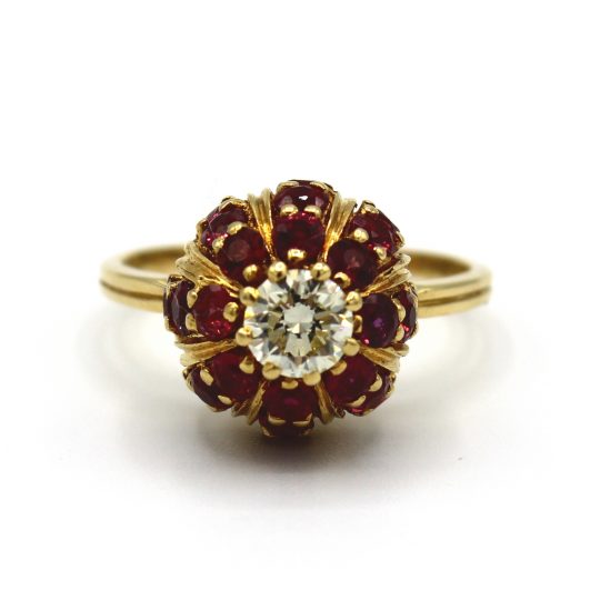 Ruby & Diamond Bombé Ring