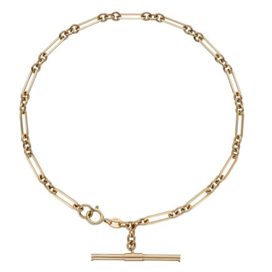 Gecko Elements Gold T-Bar Chain Bracelet