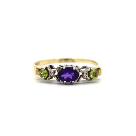 Suffragette 5 Stone Band Ring