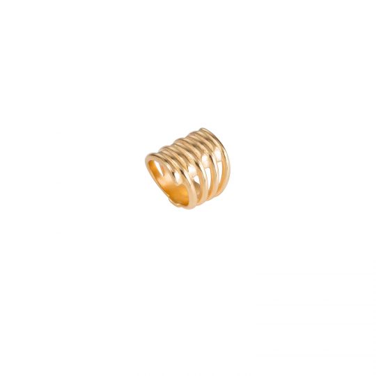 UNOde50 Gold Plated Tornado Ring