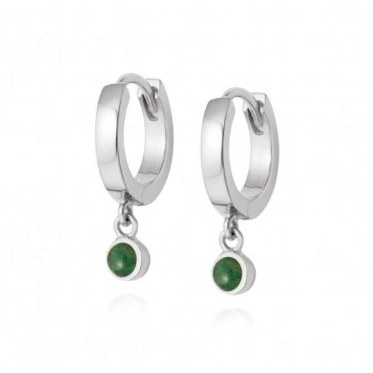 Daisy London Green Aventurine Healing Huggie Hoops