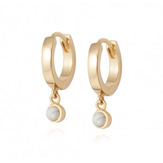 Daisy London Howlite Healing Huggie Hoops