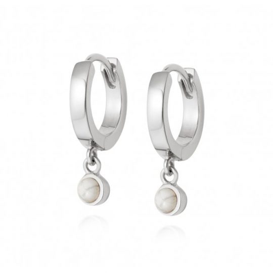 Daisy London Howlite Healing Huggie Hoops