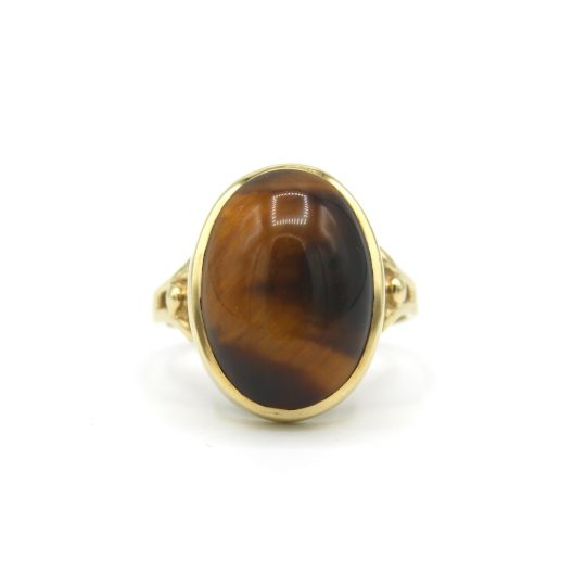 Cabochon Tigers Eye Ring