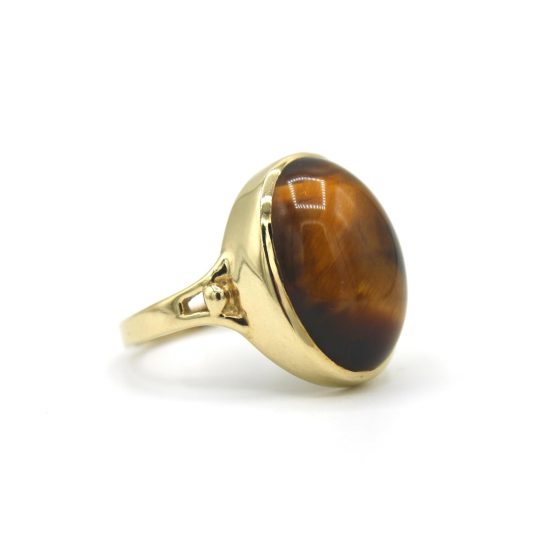 Cabochon Tigers Eye Ring