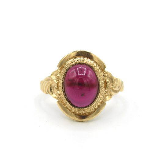 Cabochon Garnet Ring