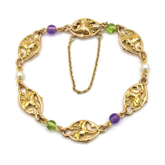 10ct Edwardian Suffragette Bracelet