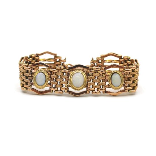 9ct Rose Gold Opal Gate Bracelet