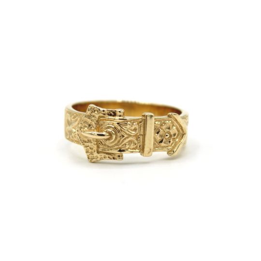 9ct Belt Buckle Ring