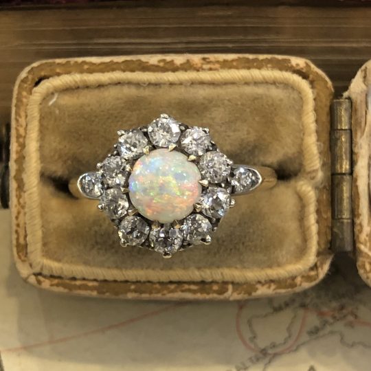18ct Victorian Opal & Diamond Ring