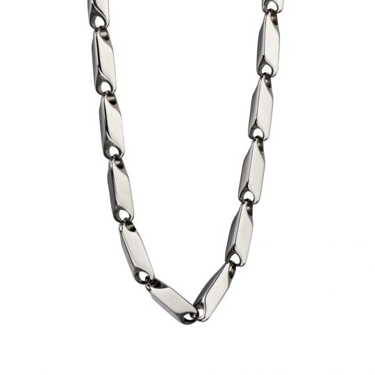 Fred Bennett Stainless Steel Irregular Tube Link Chain Necklace