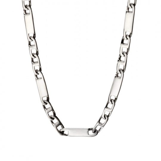Fred Bennett Stainless Steel Bar Chain Necklace