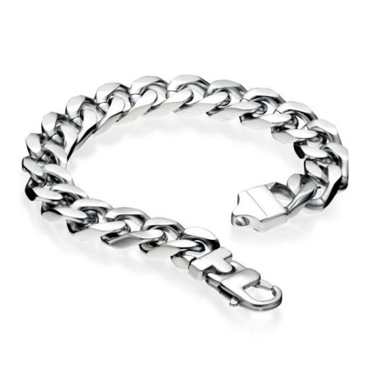 Fred Bennett Stainless Steel Curb Bracelet