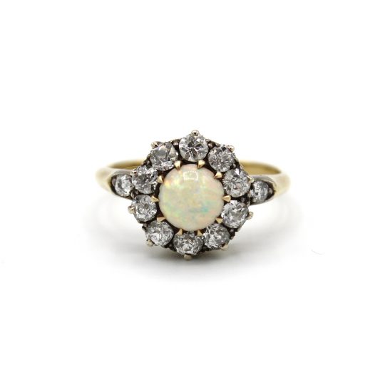 18ct Victorian Opal & Diamond Ring