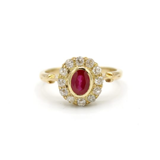 18ct Victorian Ruby & Diamond Ring