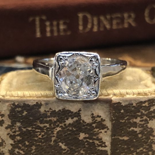 18ct Vintage Old Cut Diamond Ring