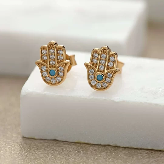 Scream Pretty Turquoise Fatima Stud Earrings