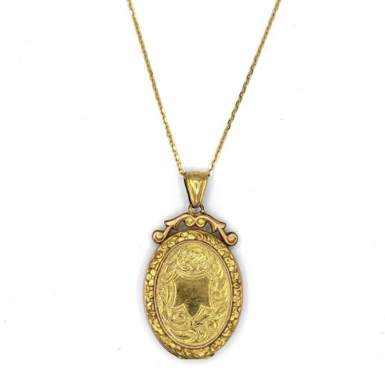 Victorian Floral Engraved Locket