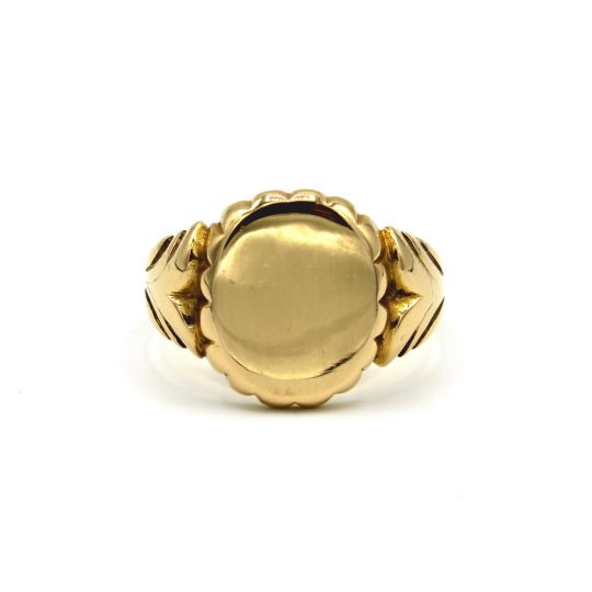 18ct Yellow Gold Signet Ring Dated Chester 1902