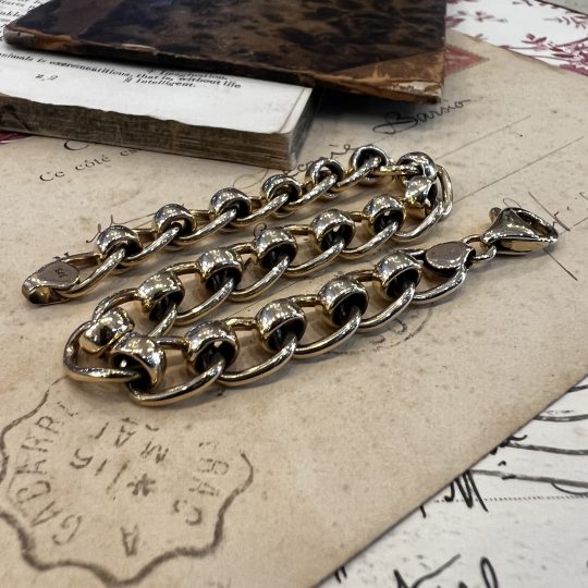 9ct Yellow Gold Rollerball Link Bracelet