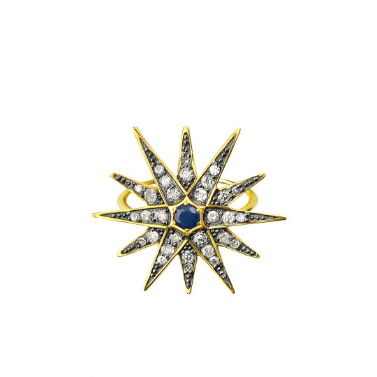 Sweet Marie Ophelia Sapphire & Diamond Star Ring