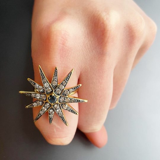 Sweet Marie Ophelia Sapphire & Diamond Star Ring